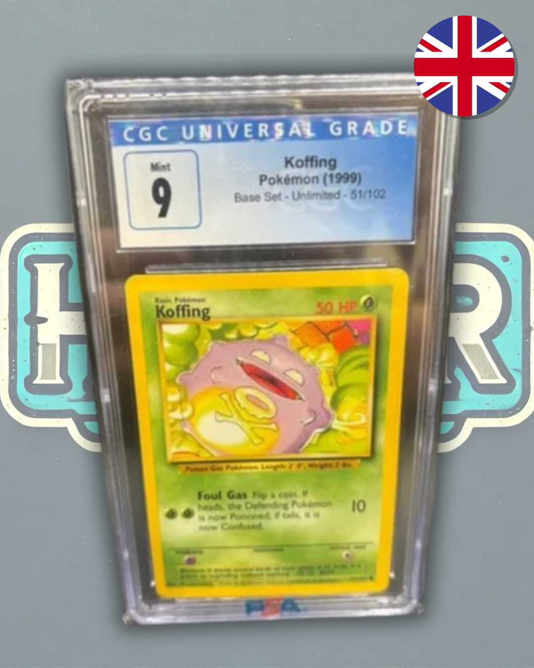 CGC 9 - Koffing Pokémon Base Set Unlimited