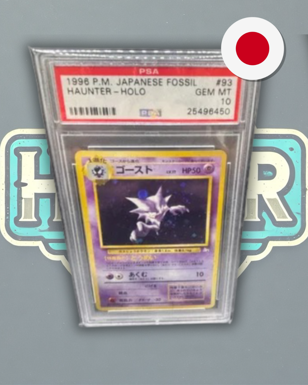 PSA 10 - Haunter Holo Japonesa Fossil 1996