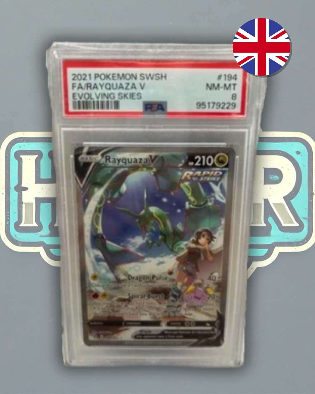 PSA 8 - Rayquaza V 2021 SWSH