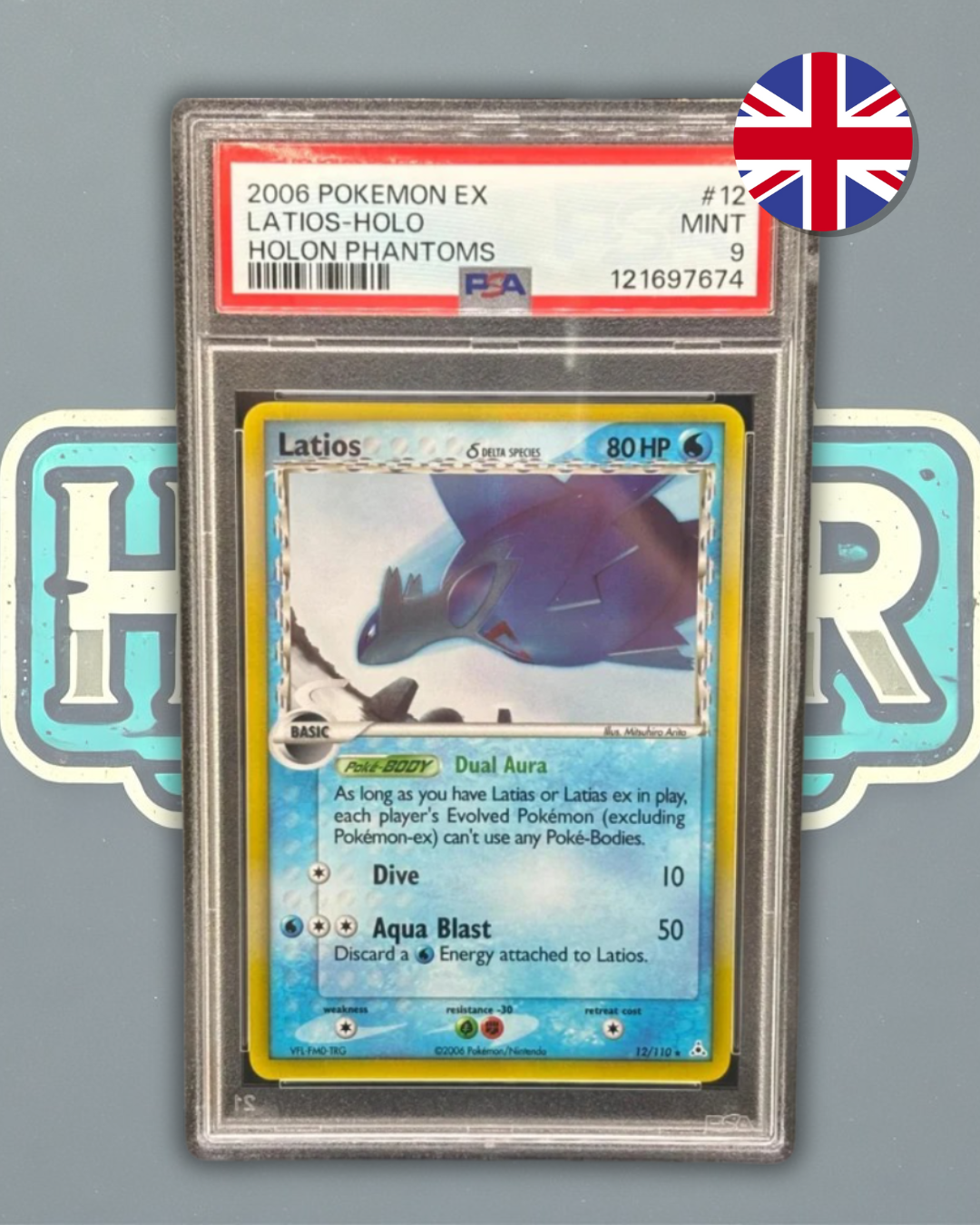 PSA 9 - Latios Holo Holon Phantoms 2006