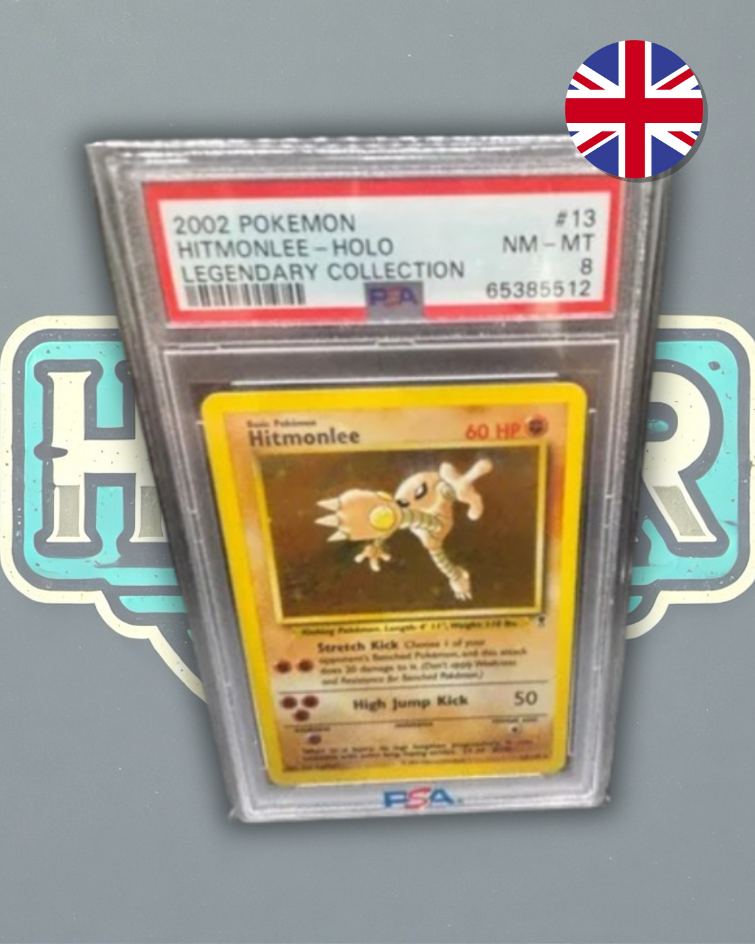 PSA 8 - Hitmonlee Holo Legendary Collection 2002