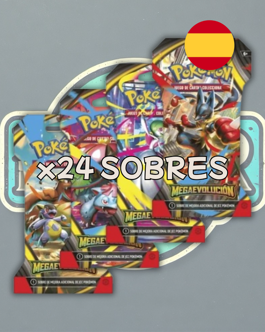 Pack de 24 sobres con funda de Megaevolución / Megaevolution